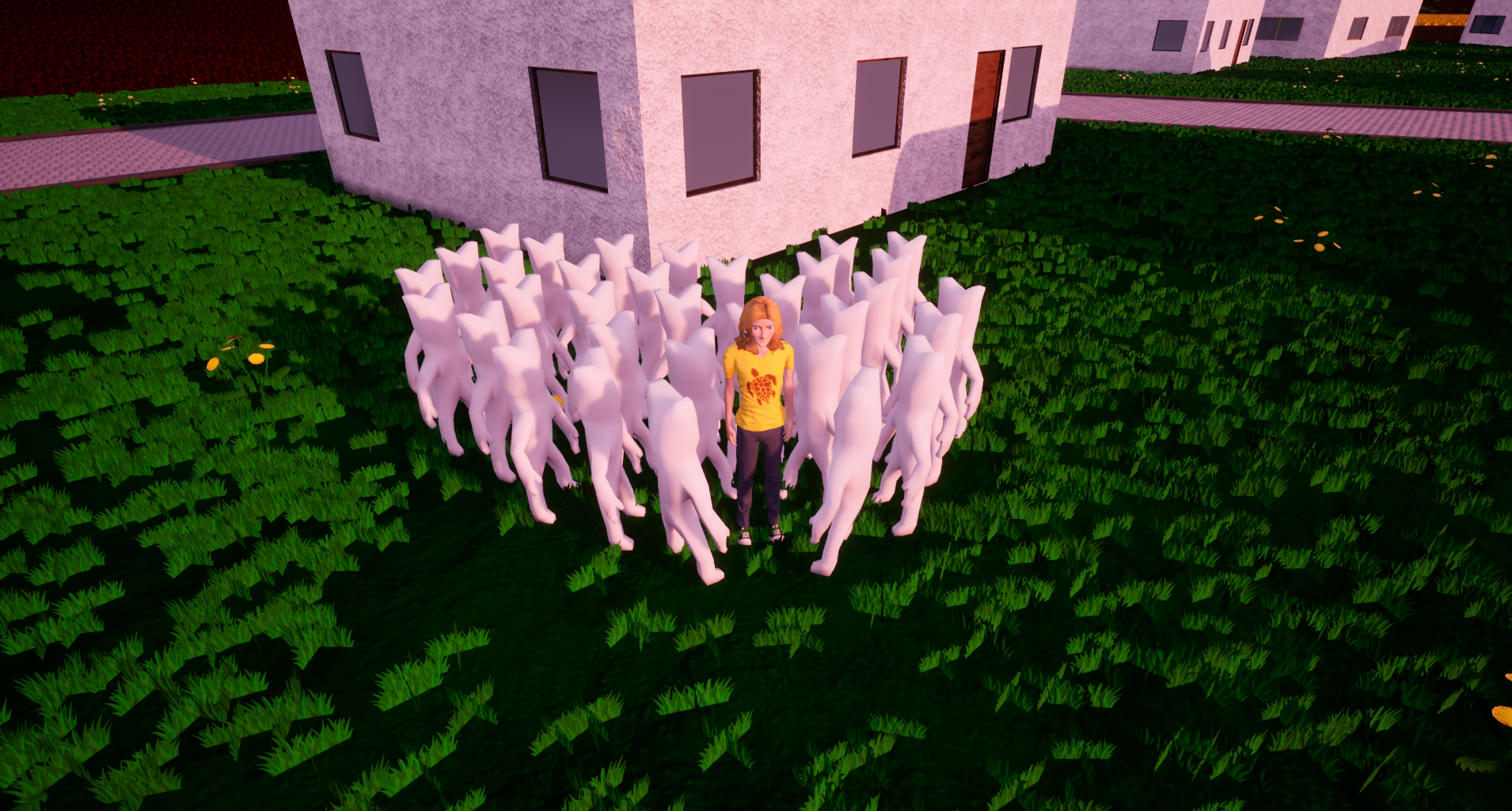 Young NinjaNinJosh surrounded by an army of Abominations