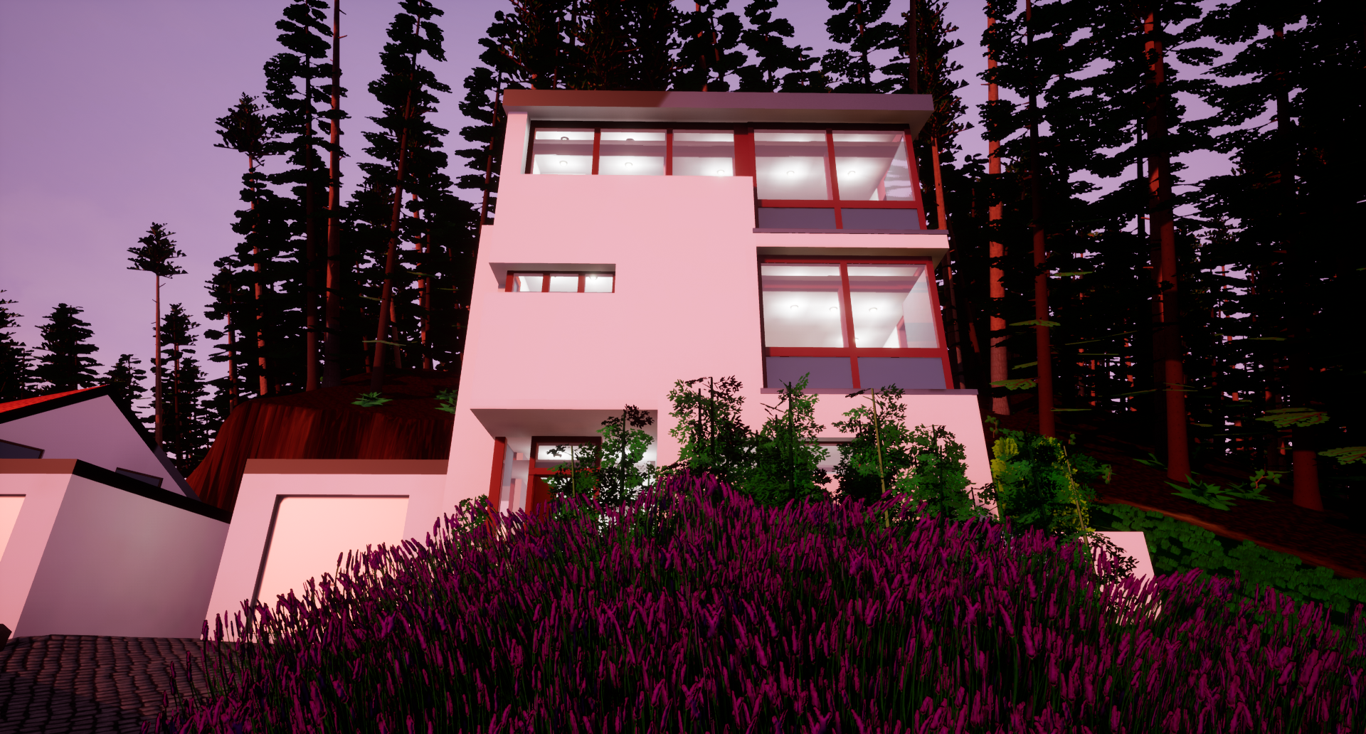 NinjaNinJosh FURY Game Image showing the front of NinjaNinJosh's house from below
