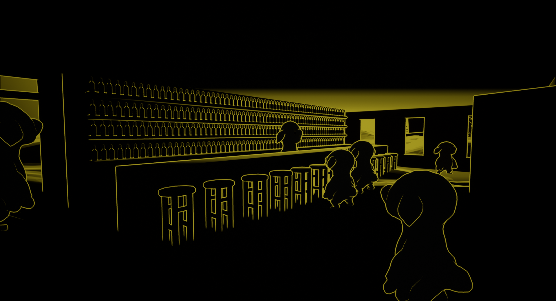 The main area of the speakeasy